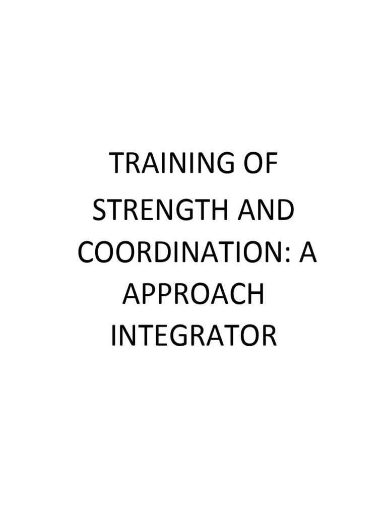 Strength Training and Coordination Insights | PDF | Strength