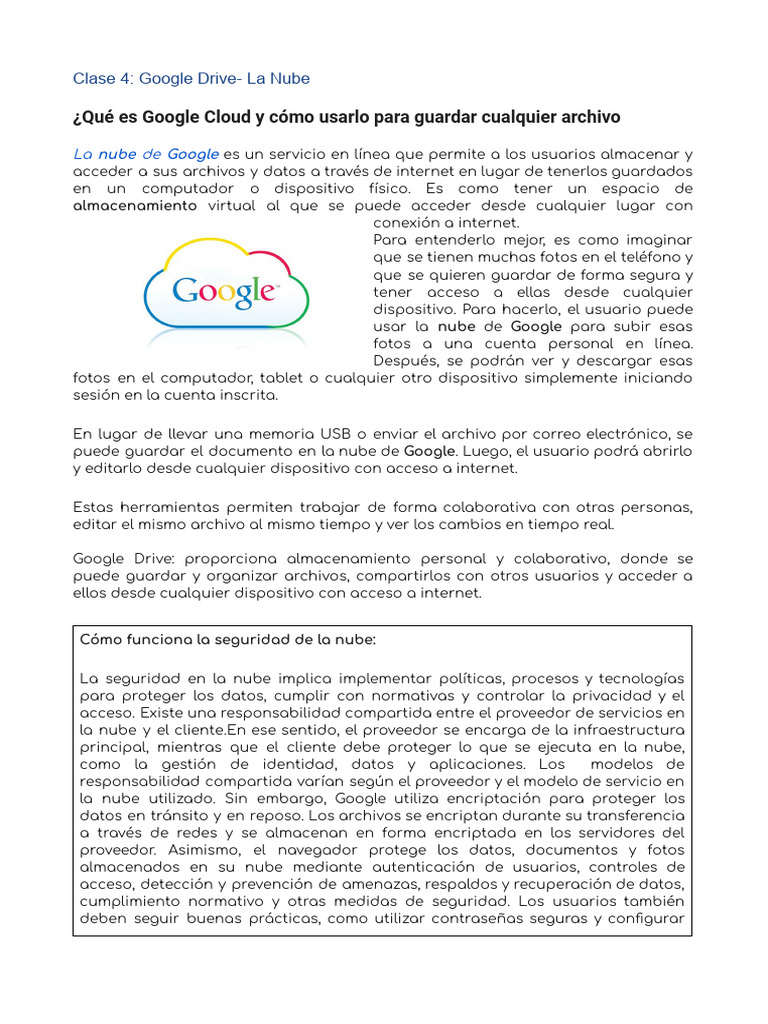 Guía Completa de Google Drive | PDF | Computación en la nube | Archivo ...