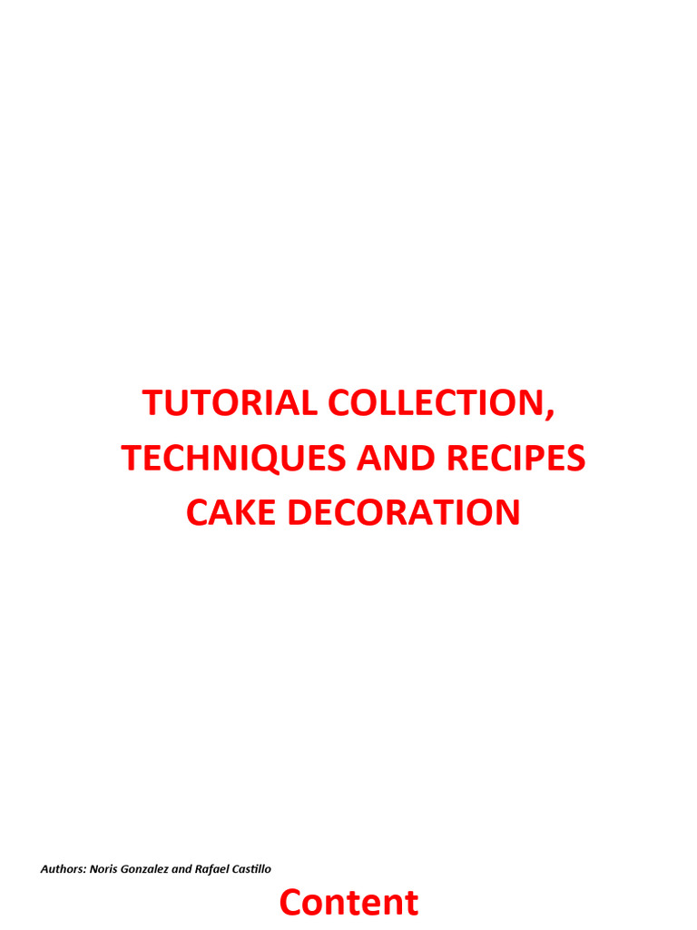 Cake Decoration Techniques & Recipes | PDF | Cakes | Icing (Food)