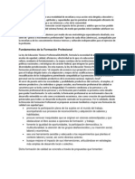 Fundamentos de La Formacion Profesional