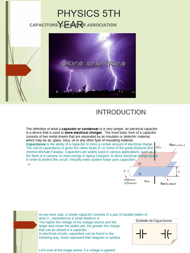 Physics 5th Year Capacitors Association of Capacitors | PDF | Capacitor ...