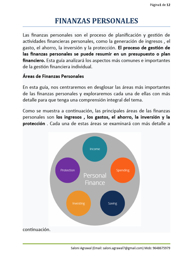 1 Gestión de Las Finanzas Personales | PDF | Finanzas personales ...