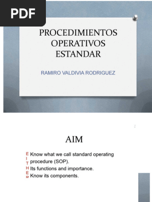 Standard Operating Procedures (PoE)