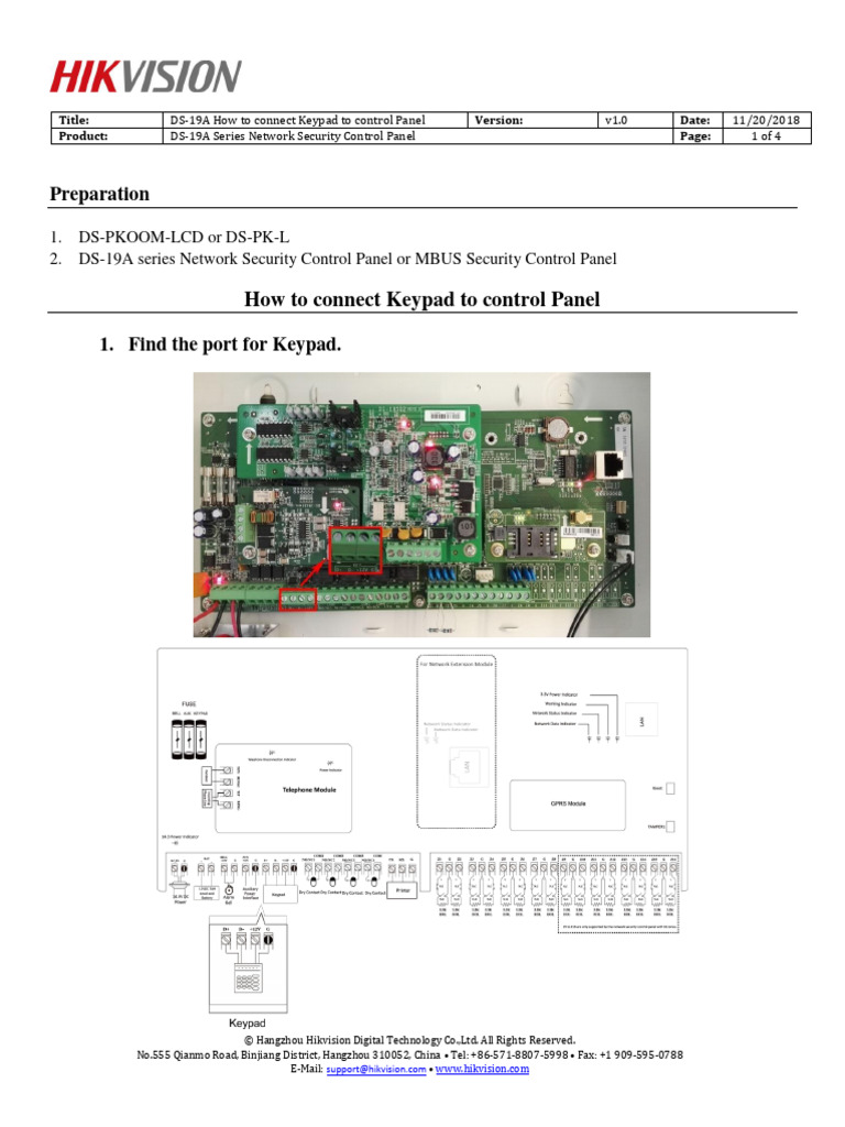 Connect Keypad to DS-19A Control Panel | PDF | Computer Science ...