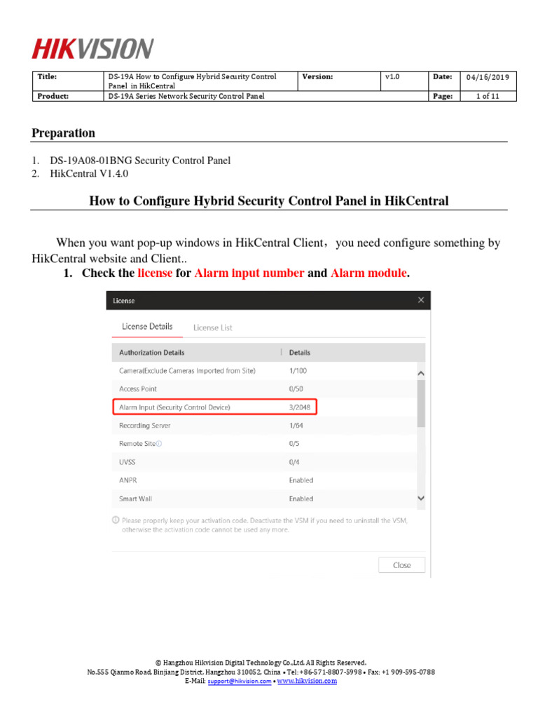 【1014】DS-19A How to Configure Hybrid Security Control Panel in ...
