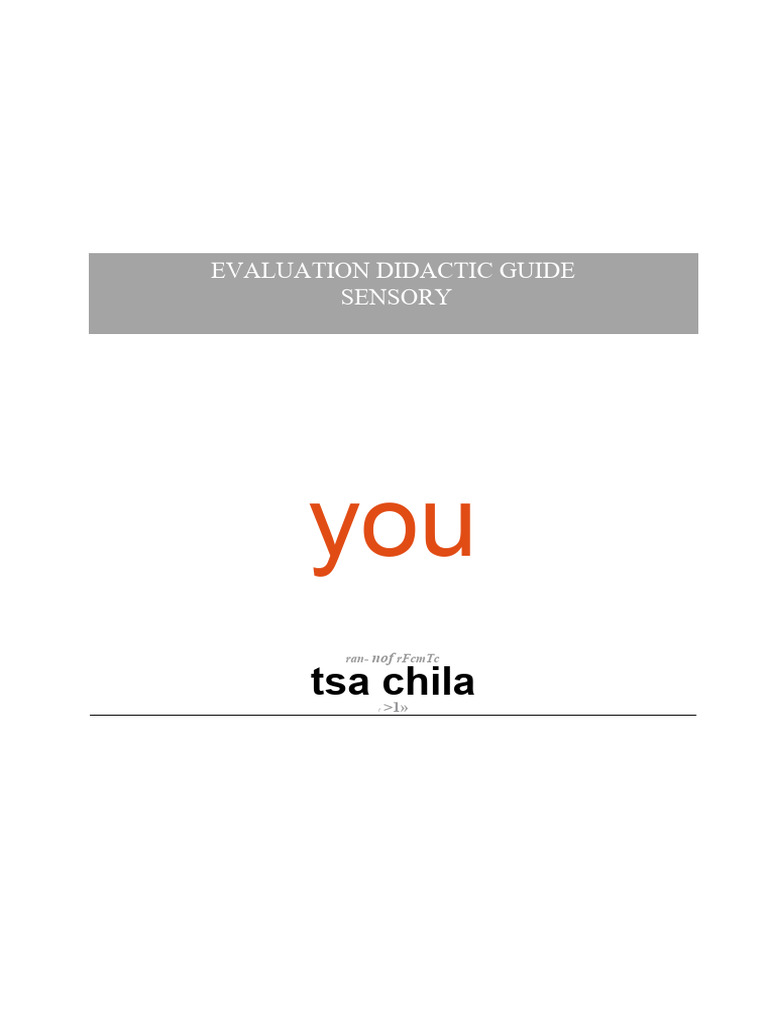 Didactic Guide Sensory Evaluation Pdf Senses Emotions