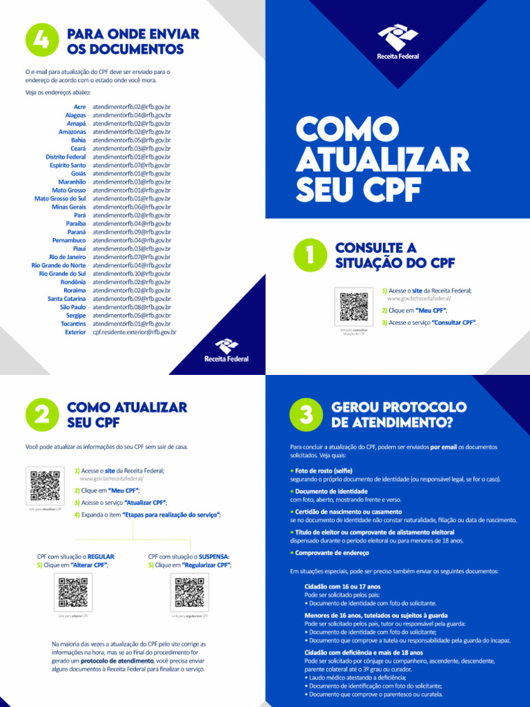 Atualização Do CPF - Folder | PDF