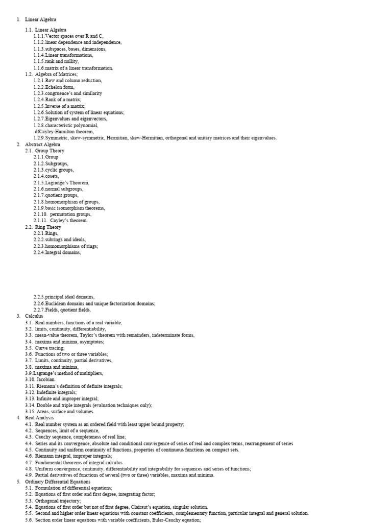 Advanced Mathematics Topics Overview | PDF | Integral | Equations