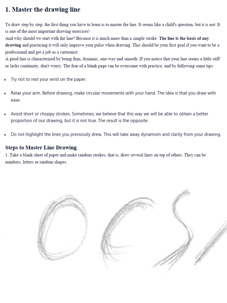 Master Line Drawing Techniques | PDF | Drawing | Shape