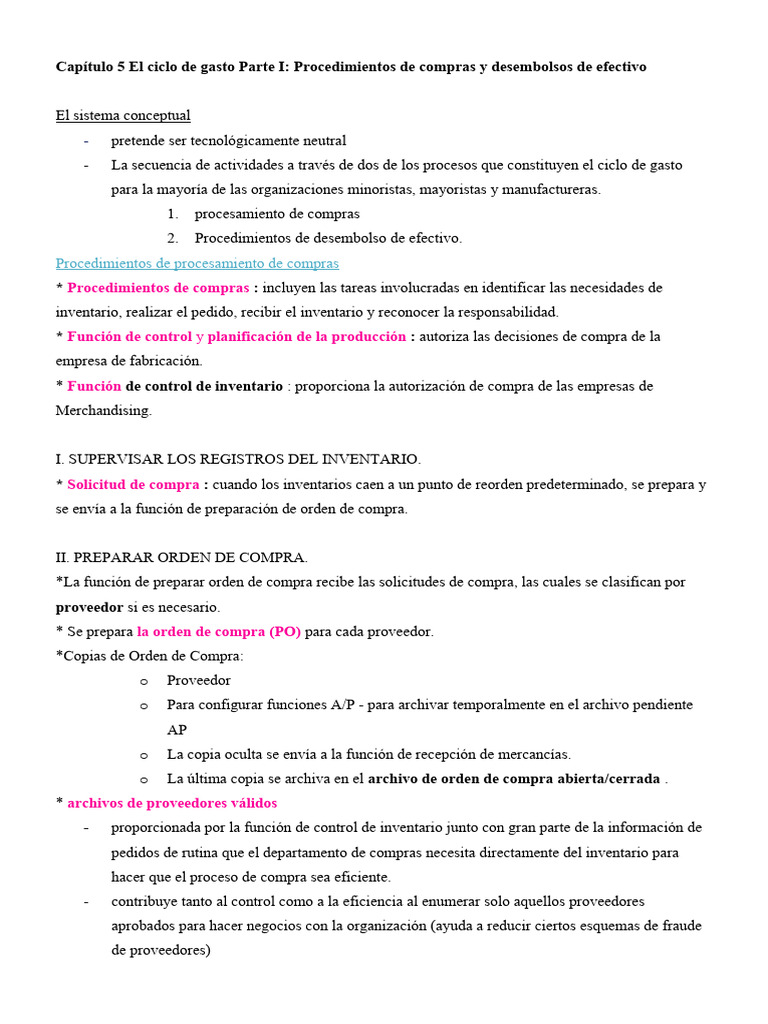 Procedimientos de Compras y Desembolsos | PDF | Cuentas por pagar ...
