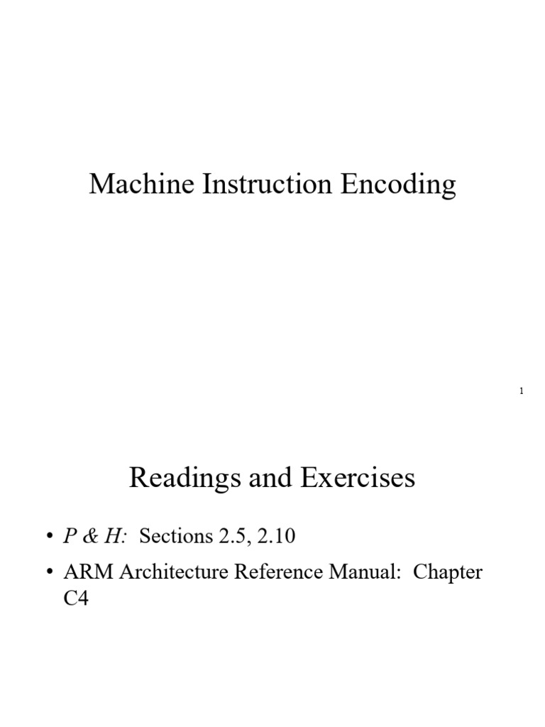 14 - Instruction Encoding | PDF | Computer Programming | Computer Data