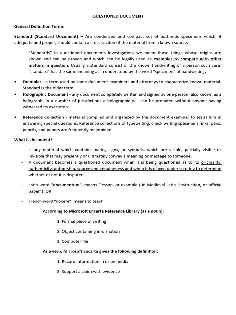 Questioned-Document Final | PDF | Will And Testament | Signature