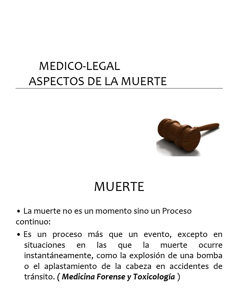 Aspectos Médico-Legales de la Muerte | PDF | Descomposición | Muerte