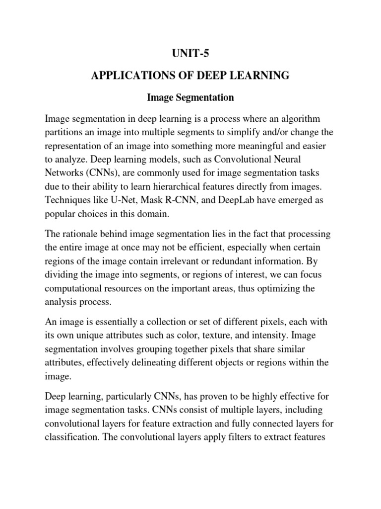 Deep Learning for Image Segmentation | PDF | Image Segmentation | Deep ...