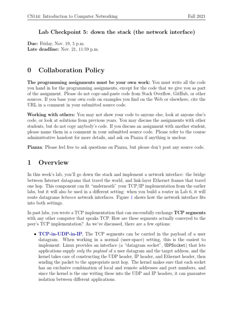 Network Interface Implementation Guide | PDF | Internet Protocols ...