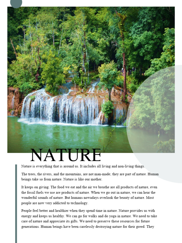 Importance of Nature and Conservation | PDF
