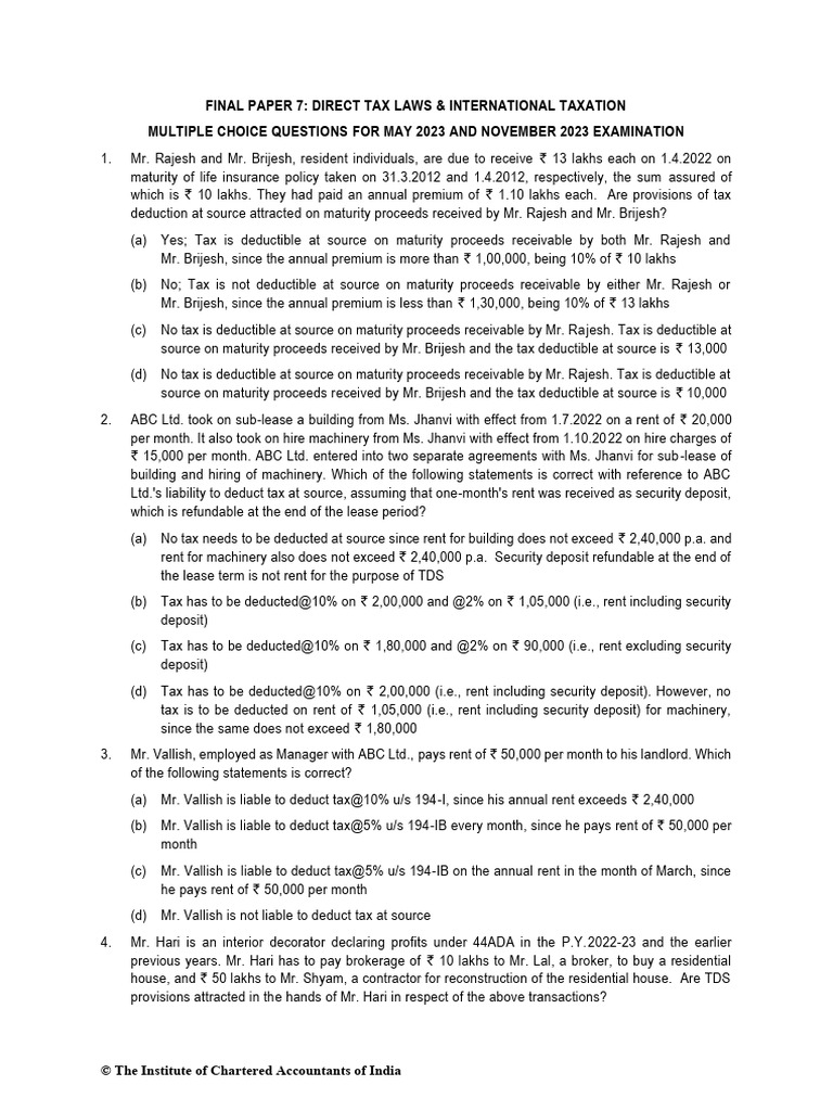 final-paper-7-direct-tax-laws-international-taxation-multiple-choice