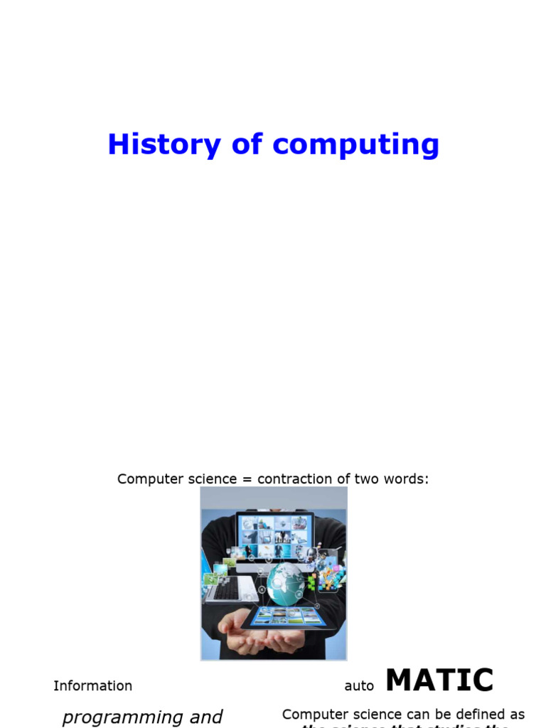 Evolution of Computing Technology | PDF | Computing | Computer Science