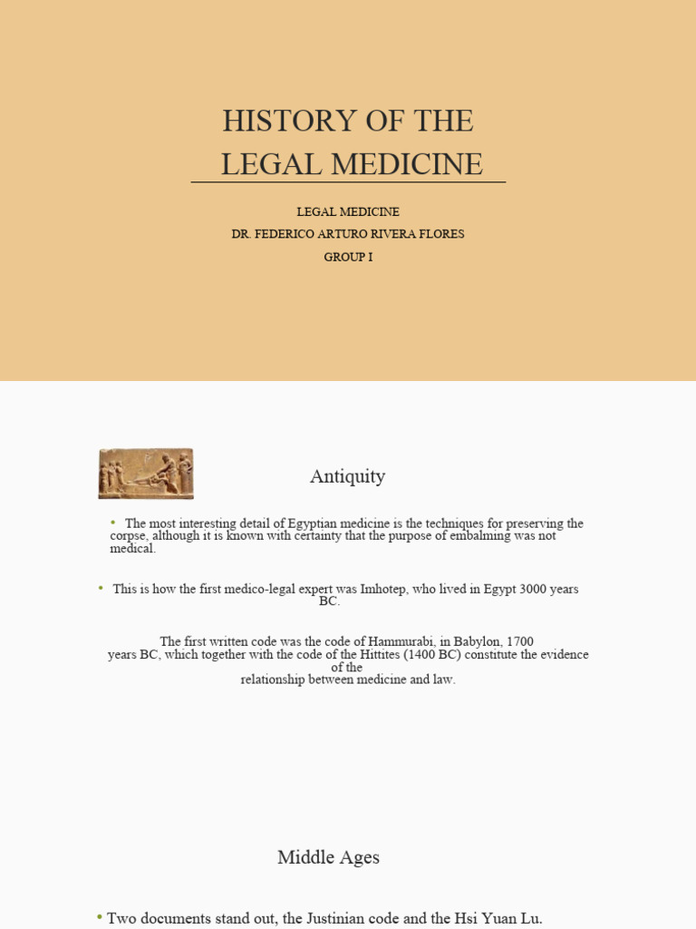 History of Legal Medicine | PDF | Medicine | Health Care
