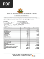 KU Fee Structure - v2 | PDF | Fee | Payments