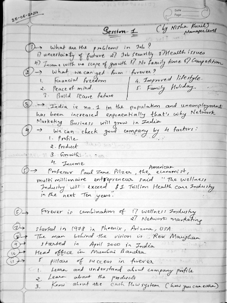 Session 1 Note | PDF