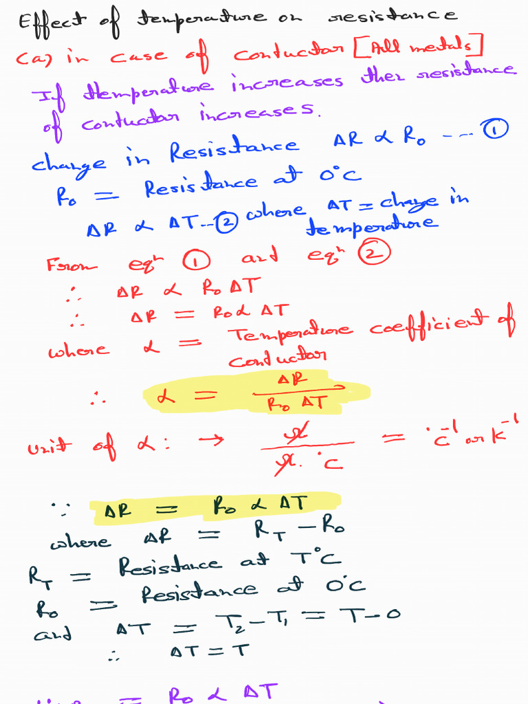 Effect of Temperature On Resistance | PDF