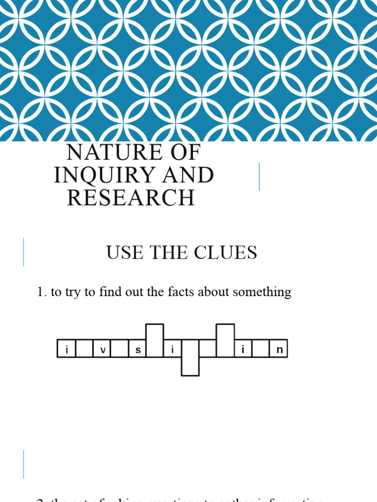 Nature Of Inquiry And Research Pdf Truth Science
