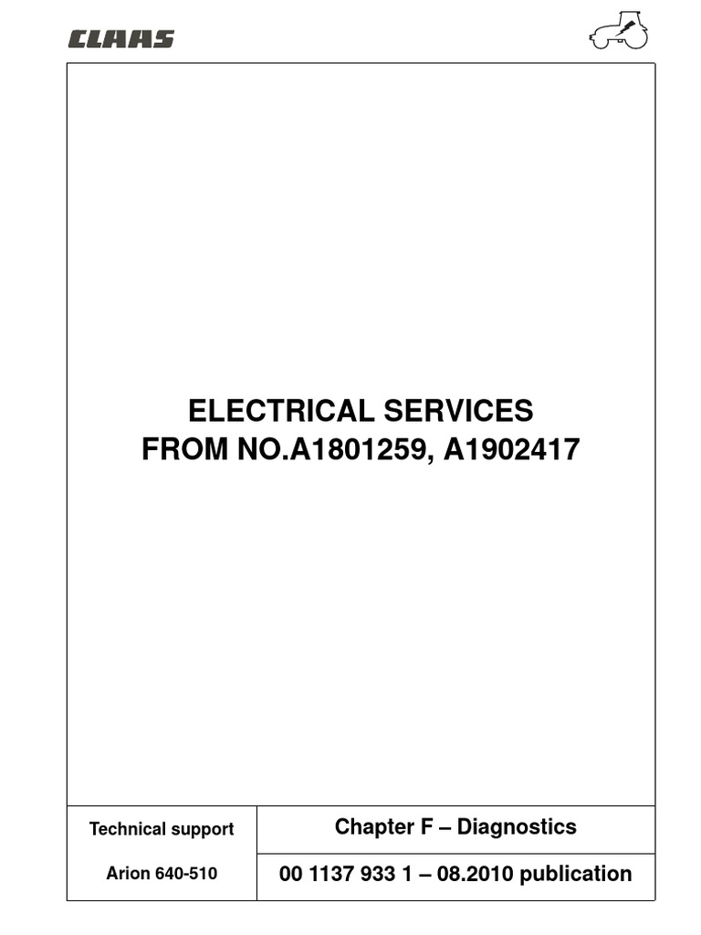 Electrical Services FROM NO.A1801259, A1902417: Chapter F - Diagnostics ...