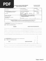 Anna D Taylor Financial Disclosure Report For 2009