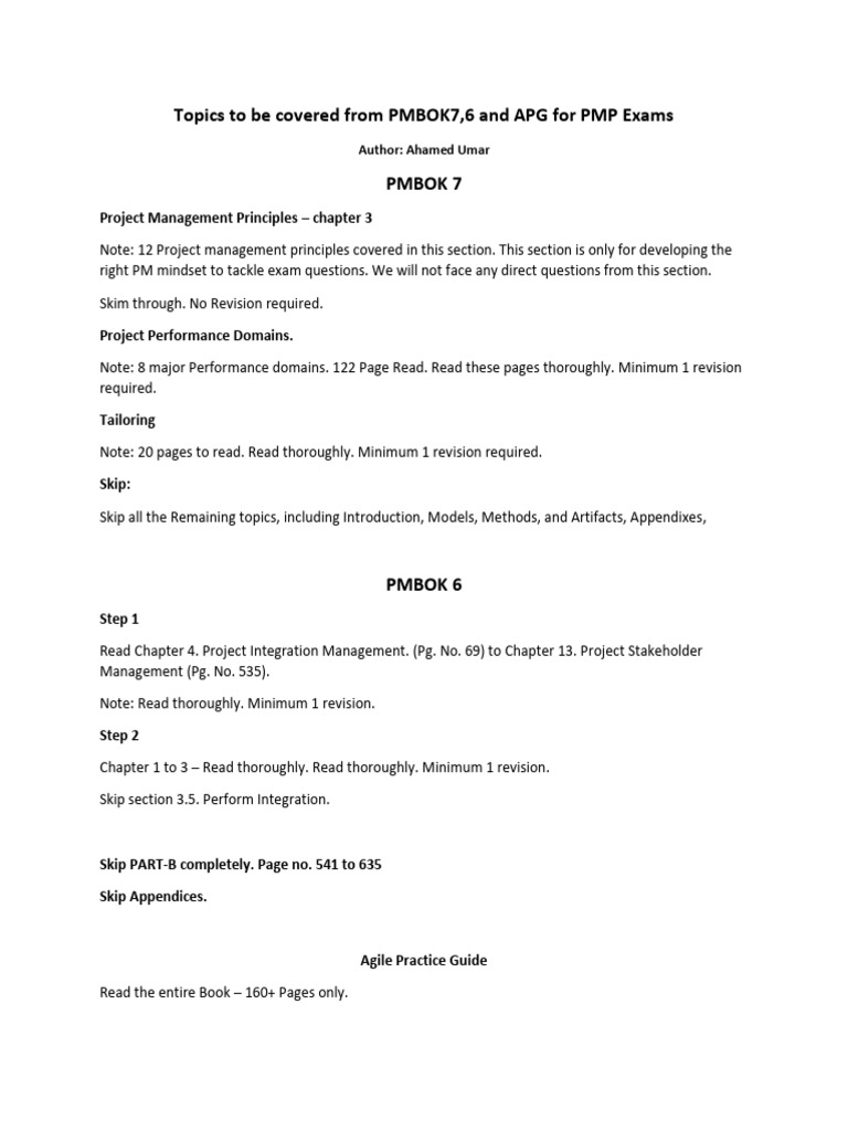 PMP Exam Study Guide | PDF | Business | Technology & Engineering