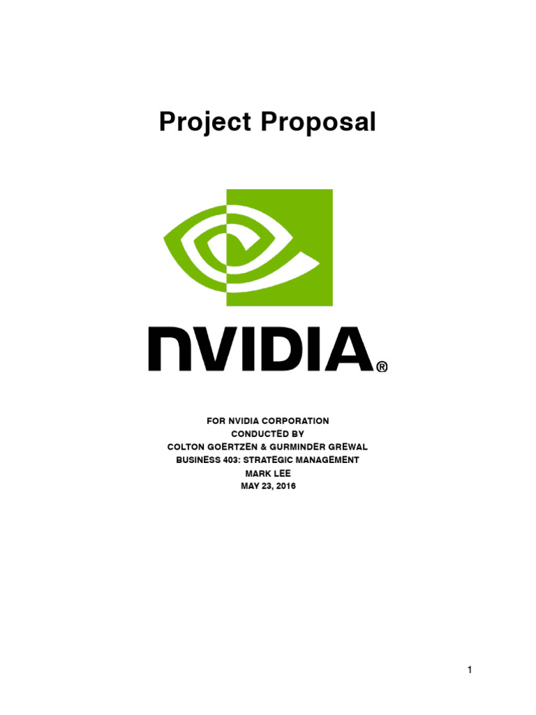 Project Proposal | PDF | Graphics Processing Unit | Personal Computers