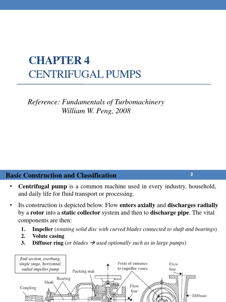 Chapter 4 Centrifugal Pumps PDF Pump Viscosity
