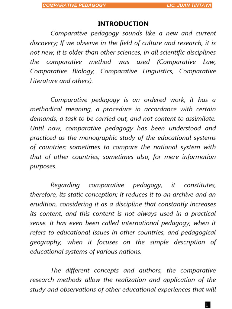 Comparative Pedagogy Book PDF | PDF | Pedagogy | Science