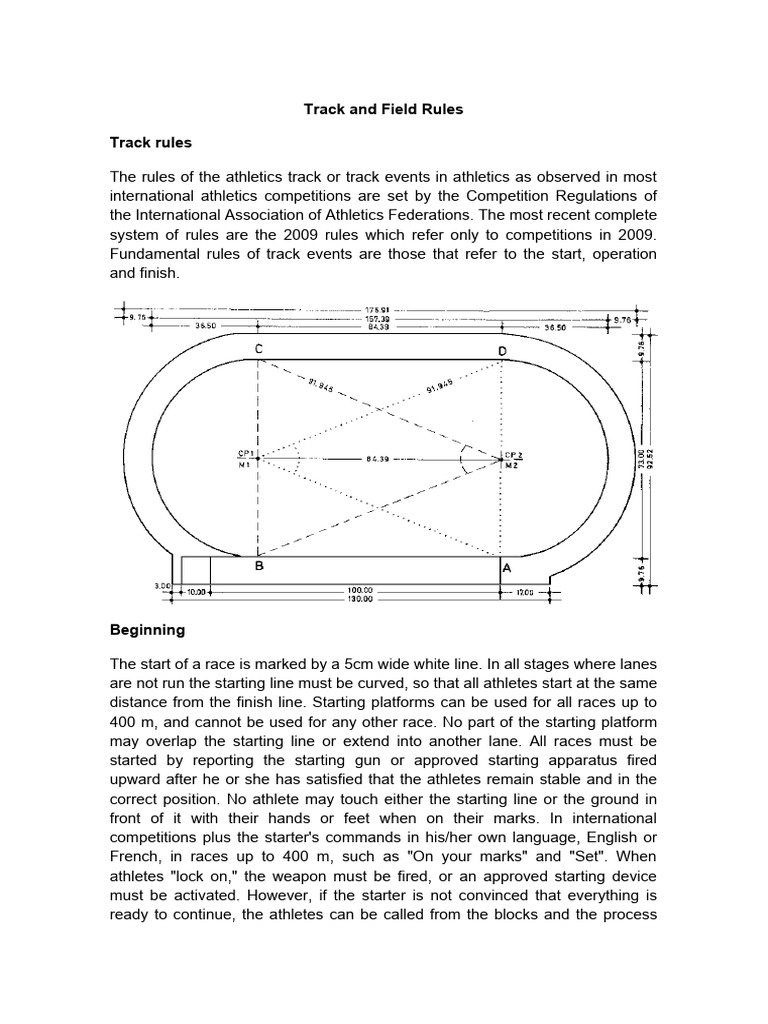 Track and Field Competition Rules | PDF | Track And Field | Sports