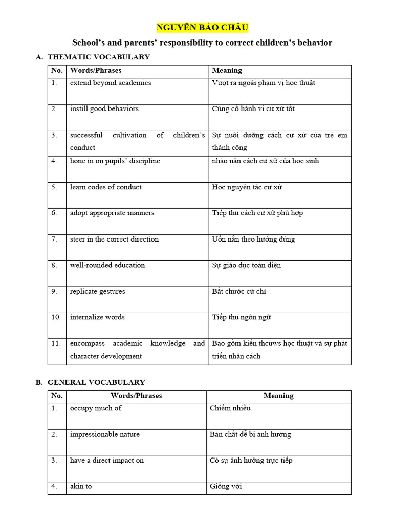 School and Parent Roles in Child Behavior | PDF | Behavioural Sciences ...
