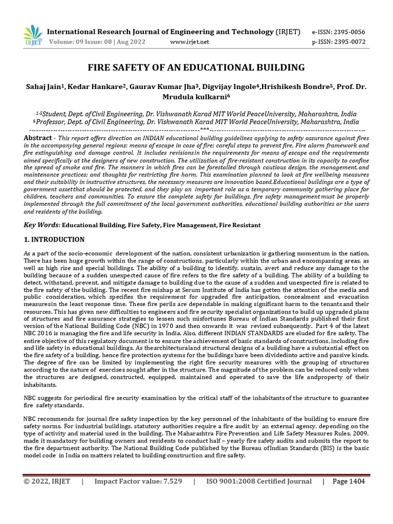 irjet-v9i8232-pdf-fire-safety-safety