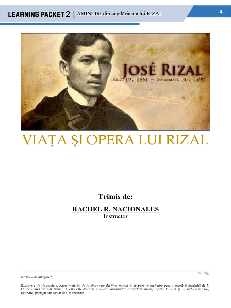 Capitolul 2 Rizal | PDF