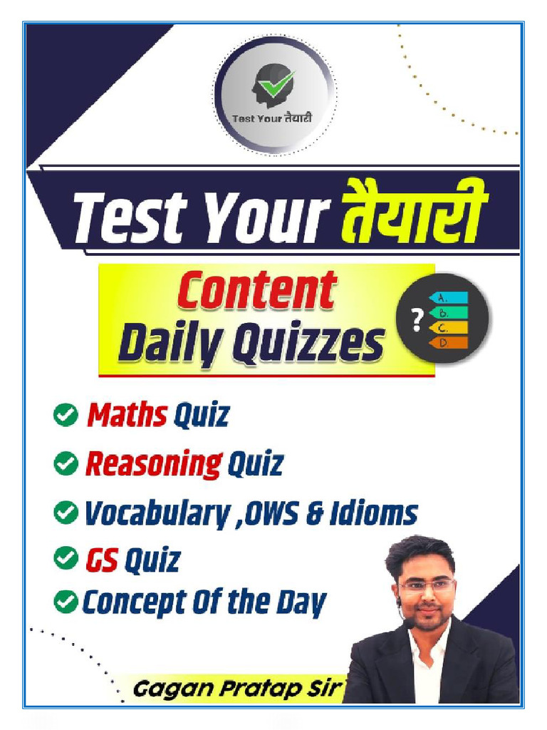 Daily Mathematics Quiz - 29/06/2024 | PDF