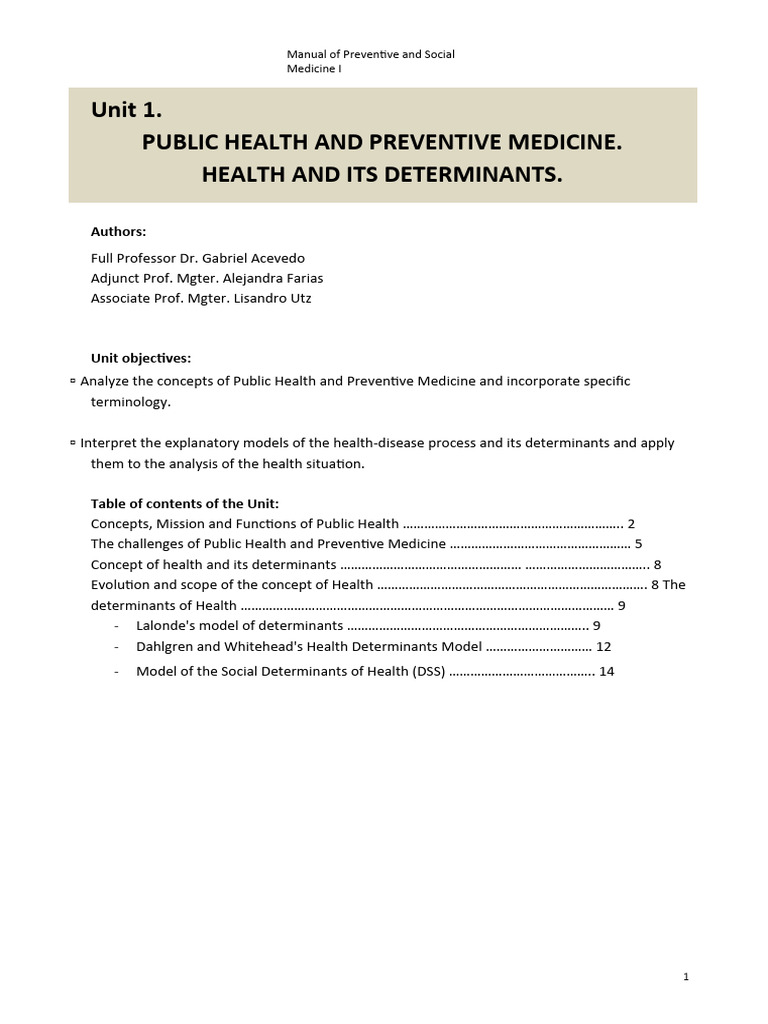 Public Health and Preventive Medicine Guide | PDF | Public Health ...
