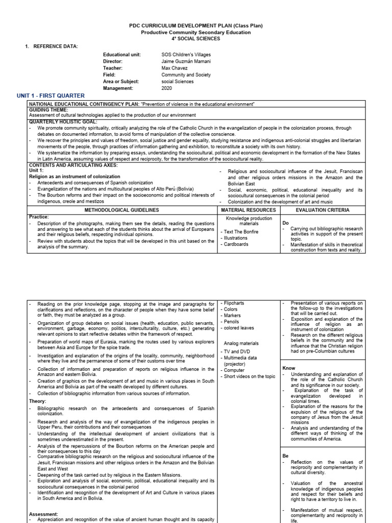 PDC 4th Social Sciences Secondary LH | PDF | Social Sciences ...