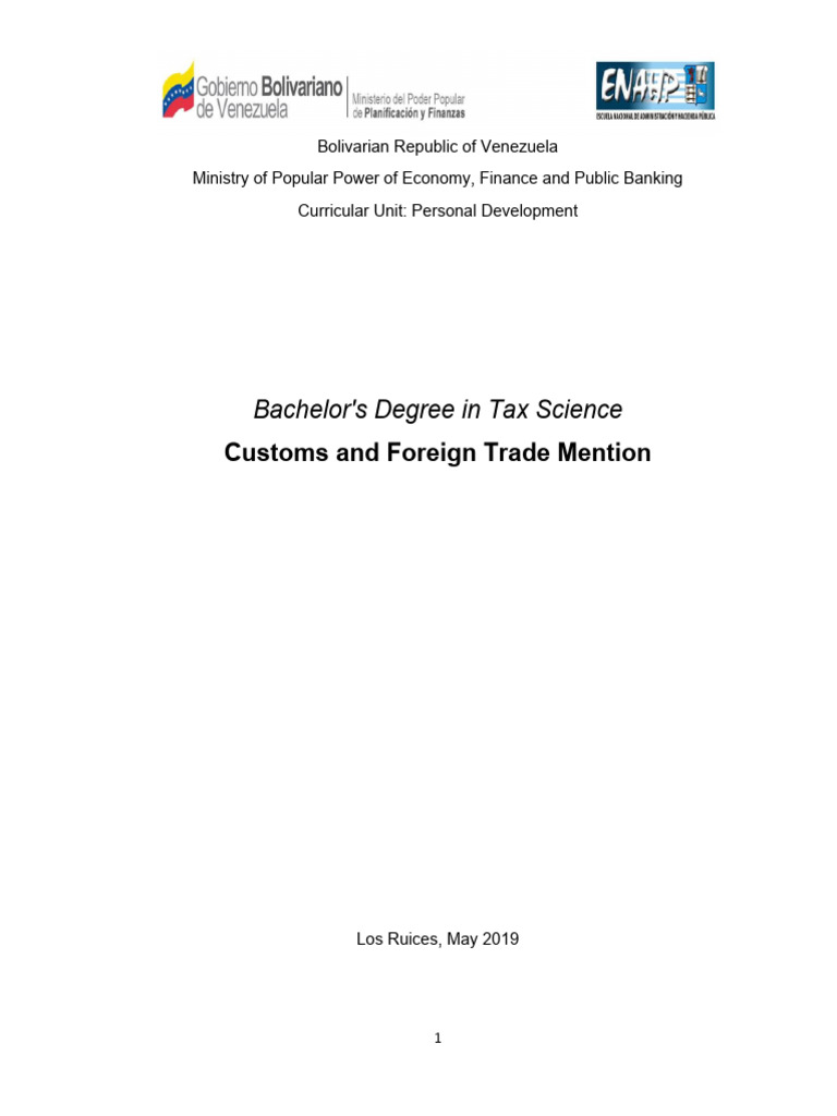 Fiscal Sciences Mention Customs and Foreign Trade | PDF | Customs | Exports