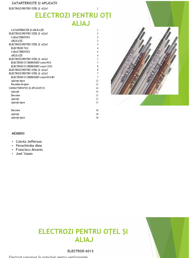 Electrozi Pentru Oțeluri Slab Aliate | PDF