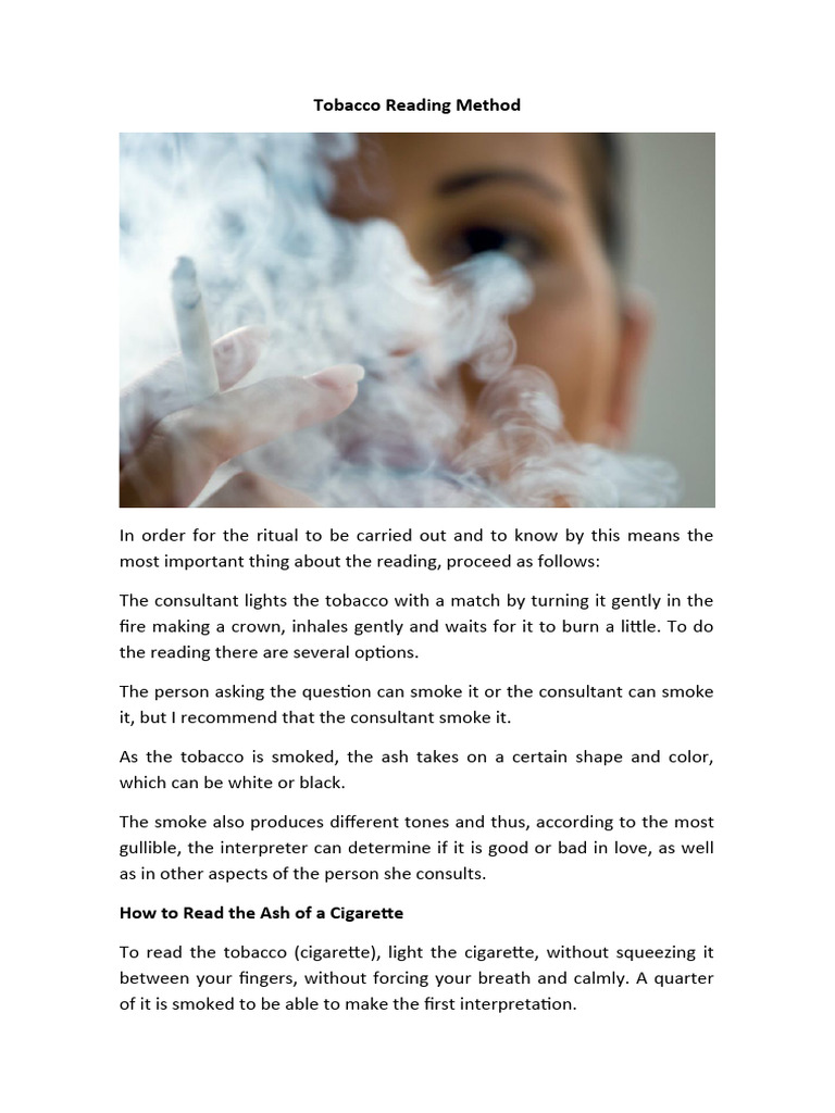 reading tobacco Tobacco Reading for Divination | PDF | Cigarette