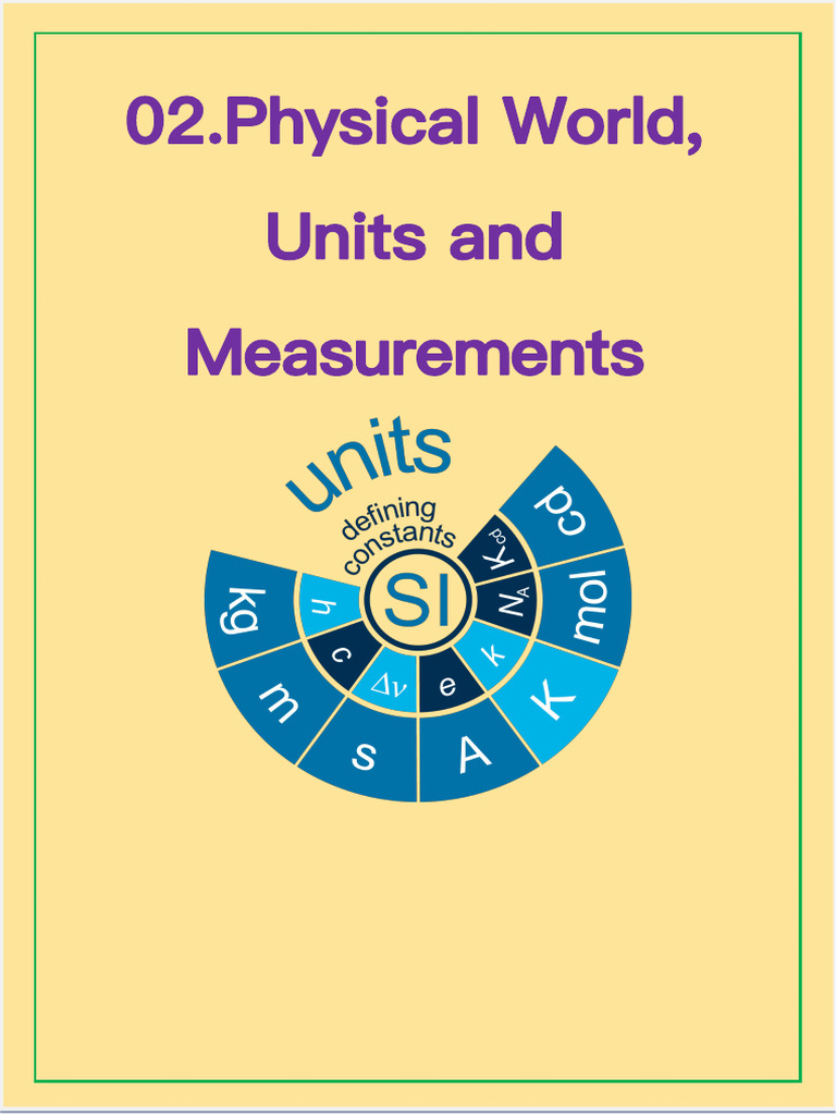Physics Fundamentals and Measurements Guide | PDF | International ...