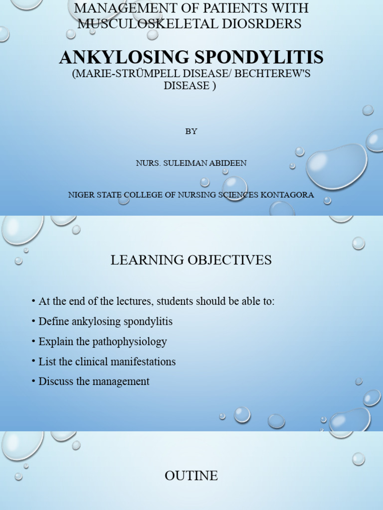 Ankylosing Spondylitis Overview and Management | PDF | Causes Of Death ...
