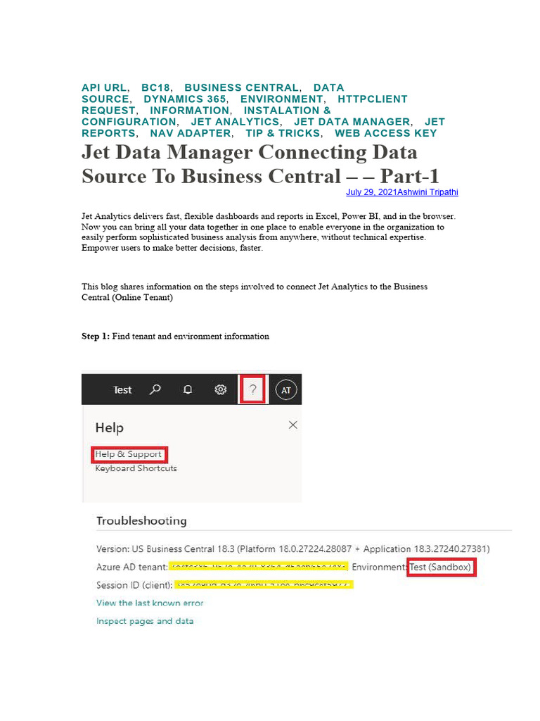 Connecting Jet Data to Business Central | PDF | World Wide Web ...