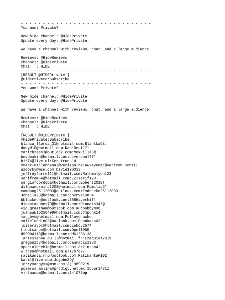 HidePrivate Hotmail 1 | PDF