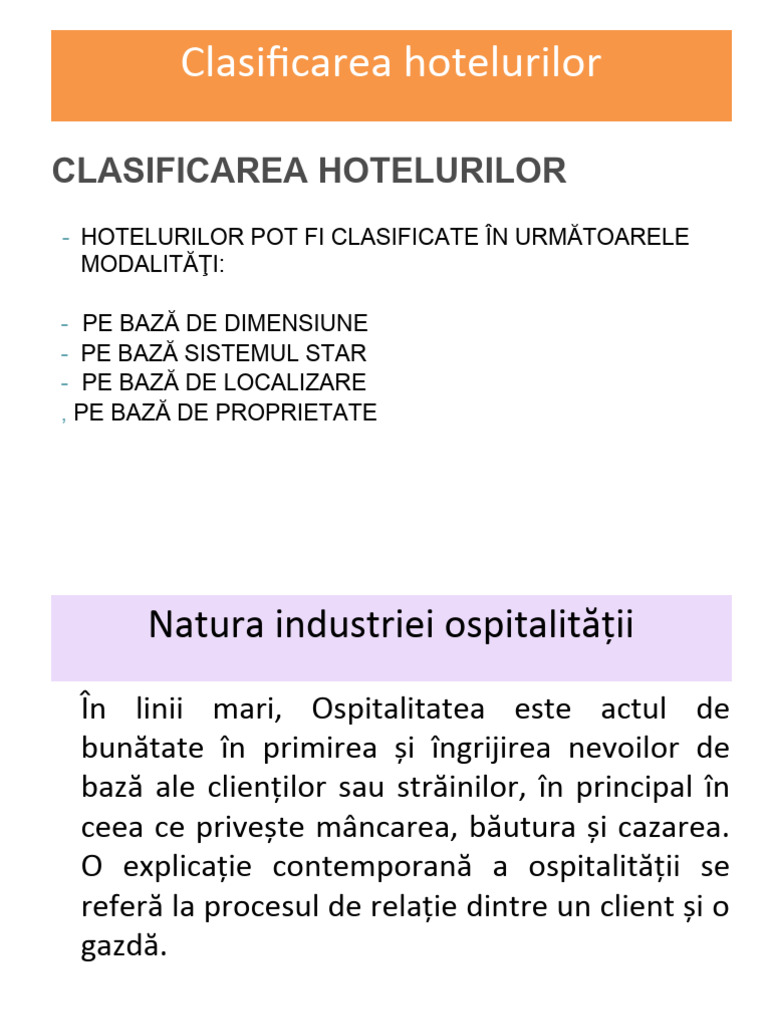 Clasificarea Hotelurilor | PDF