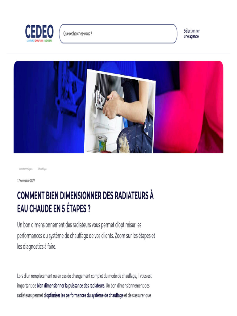 Dimensionnement Des Radiateurs À Eau Chaude PDF — free download