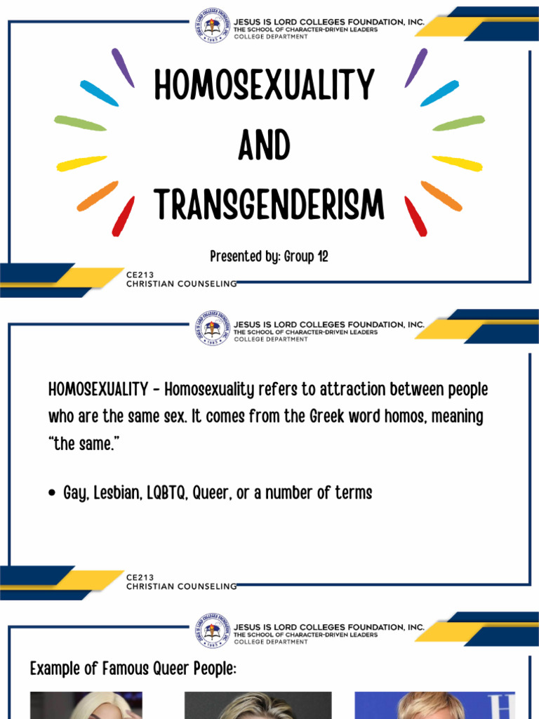 Understanding Homosexuality and Transgenderism | PDF | Sodom And ...
